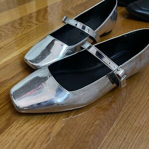 Silver ASOS Flats